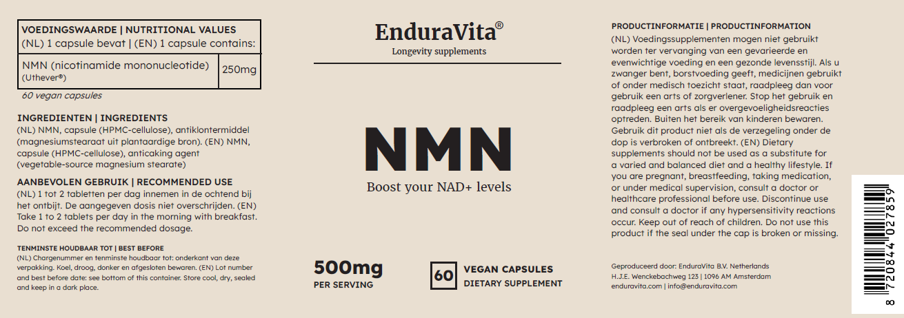 Capsules NMN 60x250mg