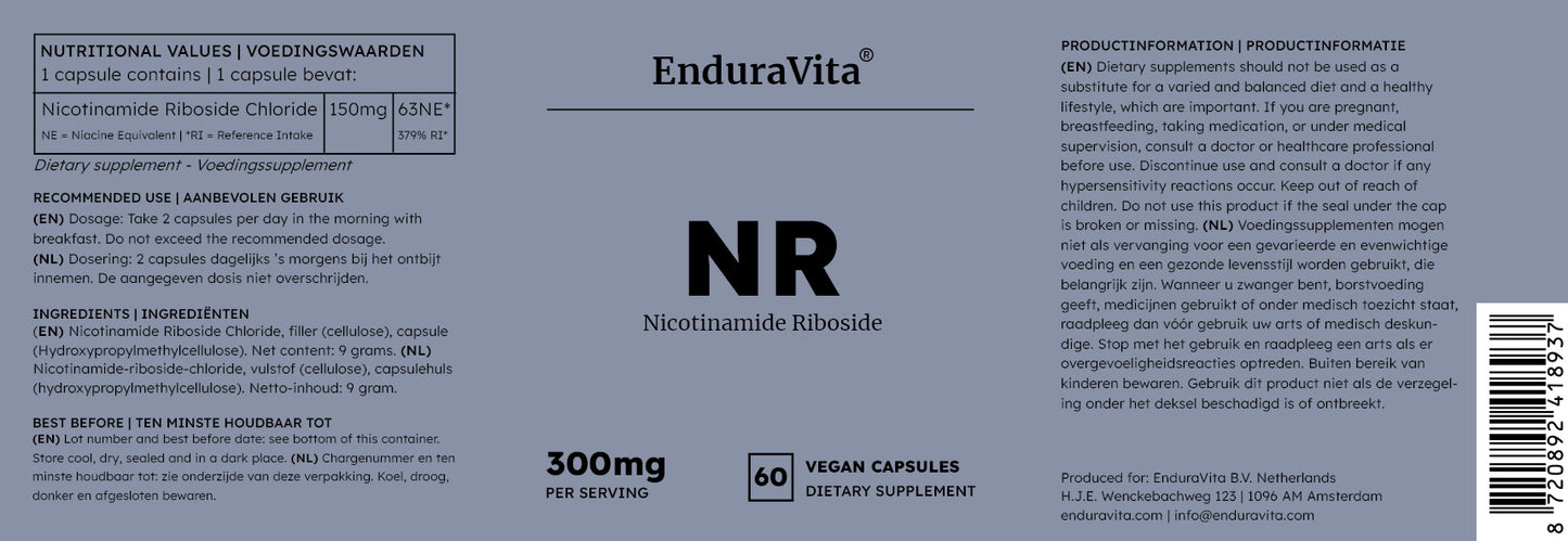 Complément de Nicotinamide Riboside 60x150mg