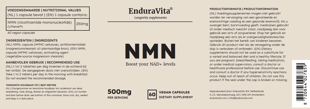 Capsules NAD+ Booster 60x250mg
