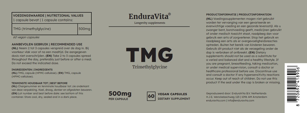 Capsules de TMG 500mg