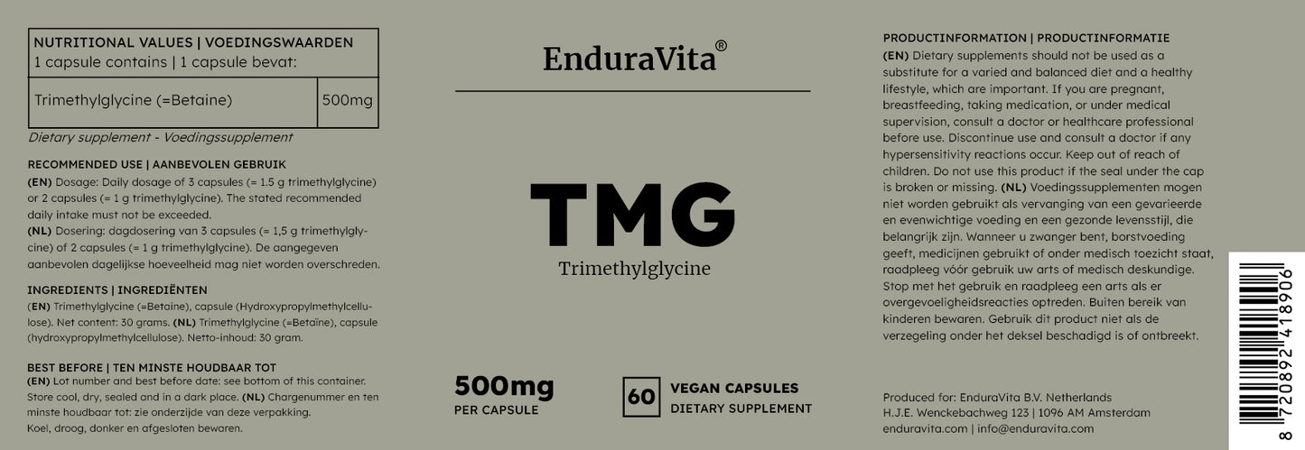 Capsules de TMG 500mg